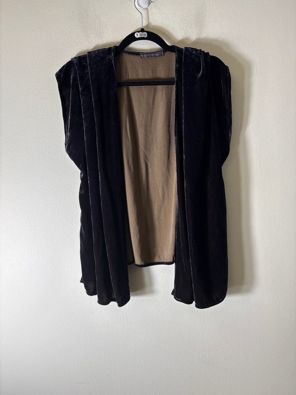 Cut Loose Dark Brown Open Front Cardigan OS